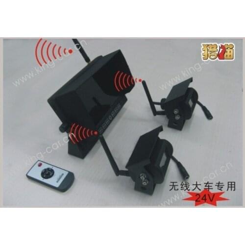 Two wireless rear view night vision camera 24 voltage truck reverse system