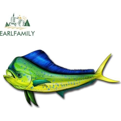 EARLFAMILY 13cm x 6.4cm Coryphaena Hippurus Decal Funny Car Styling Vinyl Graphic Window Bumper Decor Car Stickers