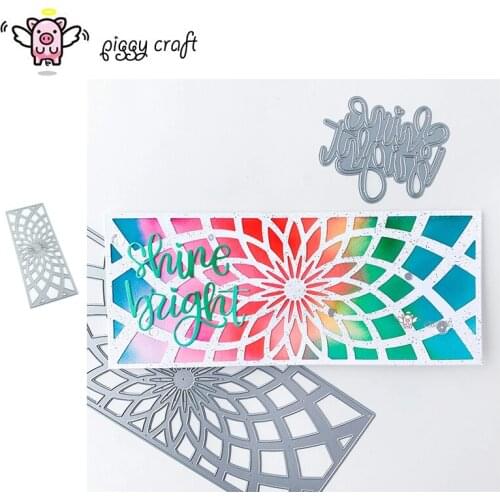 Piggy Craft metal cutting dies cut die mold Flower ray frame Scrapbook paper craft knife mould blade punch stencils dies