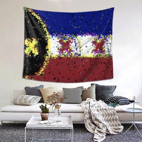 GLITCH Lmanberg Flag Tapestry Tubbo Meme Tapestry Wall Bedspread kawaii Hanging Blankets For Bedroom Dorm