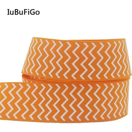 [IuBuFigo] 1" 25mm Halloween Ribbon Wave All Saints Day Grosgrain Printed Ribbon Bow 90yards