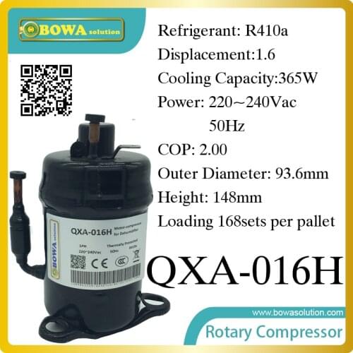R410a compressor (365W cooling capacity) suitable for small cooling equipments and small fridge display