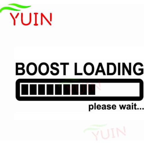 Creative Boost Loading Please Wait for Turbo Funny Car Sticker Fashion Style PVC Bumper Decoration Accessories Waterproof Decal