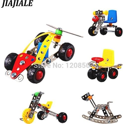 JIAJIALE Metal Model Building Kits Puzzle ariplane Car Enlighten Education Assemblage children Toys VS 3d metal model kits