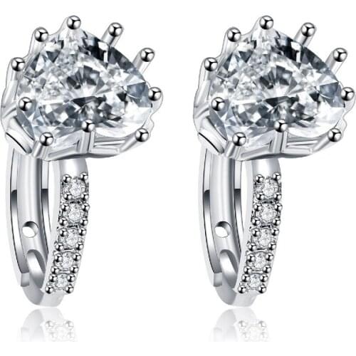 Fashion Korean New Earrings for Women Luxury Simulation Diamond heart stud earrings Vintage Wedding earrings 2021 Trend Jewelry