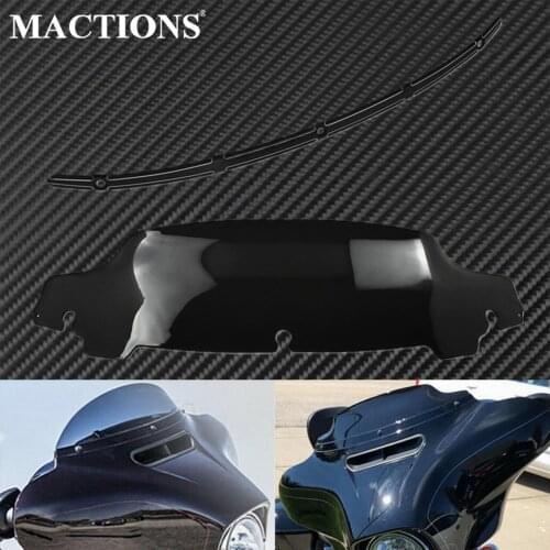 Motorcycle 5''Windshield Fairing Windscreen&Windshield Trim CNC Windscreen Trim For Harley Touring Electra Street Glide 2014-Up