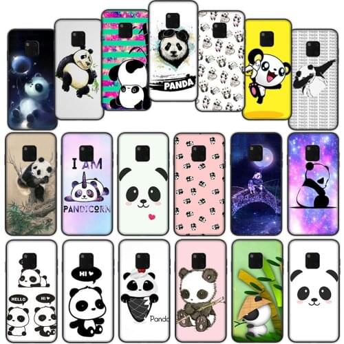Cute Panda Soft Cover Case for Huawei Mate 30 20 Lite Y6 Y7 Pro P Smart Z Plus