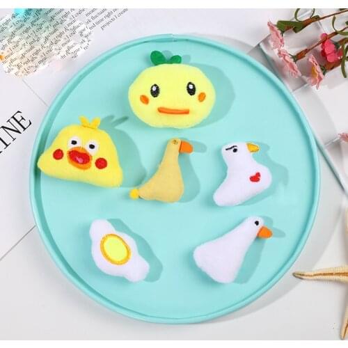 10pcs/lot DIY Handmade cute duck dolls Padded Patches Appliques For Clothes Sewing Supplies DIY Hair Decoration