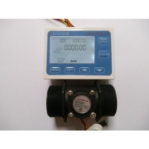 NEW 1.5" Flow Water Sensor Meter+Digital LCD Display Control 1-120L/Min
