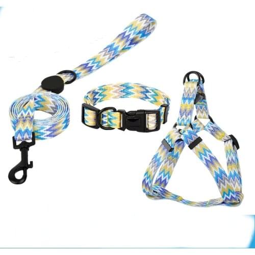 Everking Designer Fashion Cat Dog Chain Collar Traction Rope Chest Harness Leash Suit Pet Seat Belt Dogs Accessories