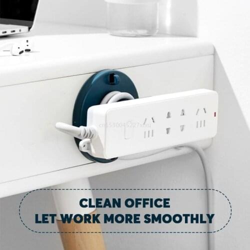 720 Rotatable Sockets Board Fixator Wall Mounted Self Adhesive Extension Socket Fixator Plug Board Storage Hanger Cable Wire