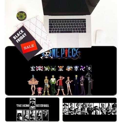 One Piece Luffy ACE Durable Rubber Mouse Mat Pad Large Mouse Pad Anti-slip Natural Rubber with Locking Edge Gaming Mouse Mat