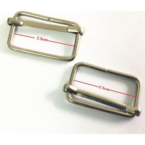 20pcs Bag Strap Fitting Buckle Adjust Slider Loop Bag Making 25mm Sewing Craft,belts bags and shoes fasteners