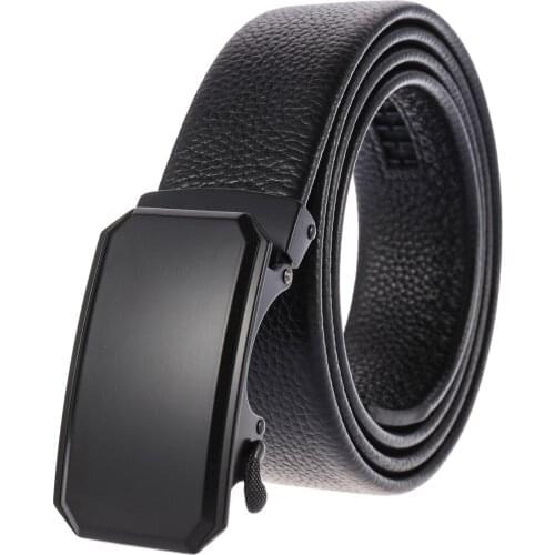 New Famous Brand Belt Men Top Quality Genuine Luxury Leather Belts Men,Strap Male Metal Automatic Buckle Mens Belts 3.5cm G136