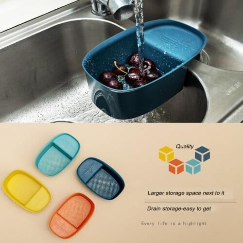 Kitchen Sink Strainer Drain Fruit Vegetable Drainer Basket Cup Sponge Rack Storage Kitchen Tools Sink Filter Shelf Home Tool