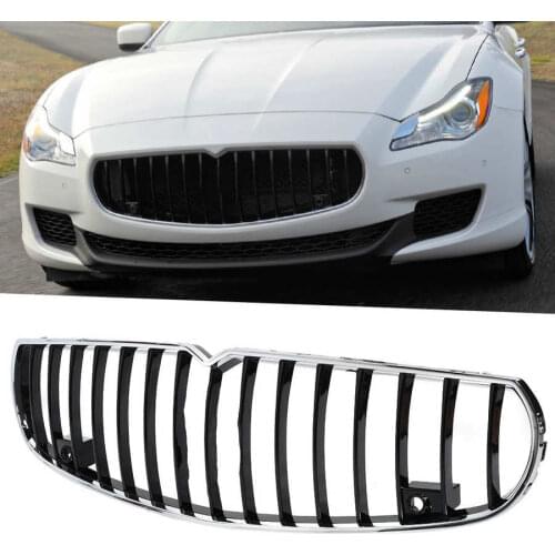 Front Bumper Grille For Trident Style Chrome Plating Hood Grill Fit for Maserati Quattroporte 2014 2015 2016 2017 Car style