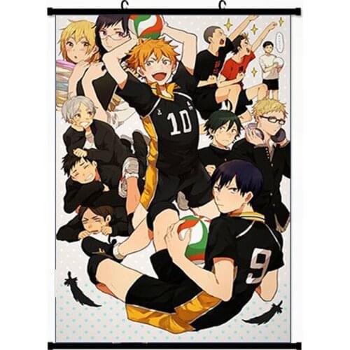 Japanese Haikyu!! Volleyball Wall Scroll Mural Poster Wall Hanging Home Art Decor