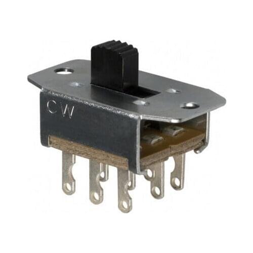 1PCS Panel 3PDT 3A 125V ON/ON 2 Position 3A (AC) 500mA (DC) Slide Switch 9 Solder Lug Pin GF-161-3011