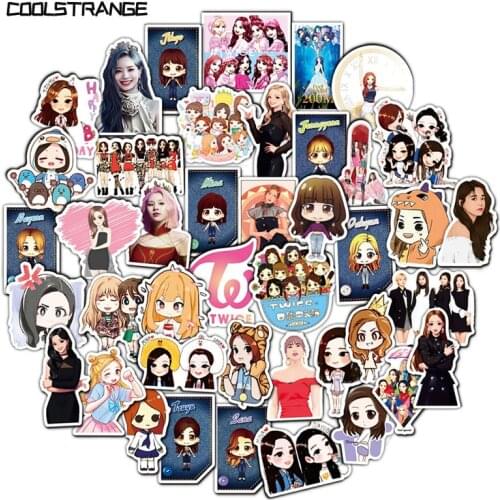10/30/50Pcs Korean Cute Girl Group Singer Cartoon Stickers For Motorcycle Laptop Skateboard Mobile Phone Guitar DIY Manual Album
