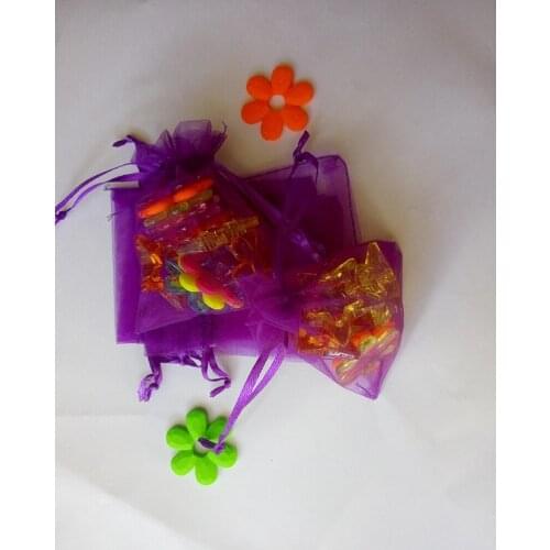 13*18cm 200pcs Organza Bag christmas Dark purple Drawstring bag jewelry packaging bags for gift/candy/wedding/party Yarn bag