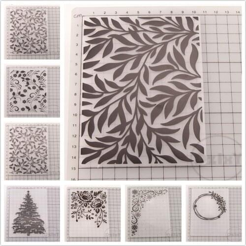 29 Styles Choose) Rectangle Embossing Folders for Papers Photo Album Making Card Supplies DIY Plastic Scrapbooking Cutting Dies