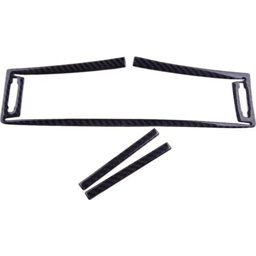 3pcs/Set Carbon Fiber Black Car Air Vent GPS Navigation Cover Trim Fit for Lexus IS250 IS350 2014 2015 2016 2017 2018