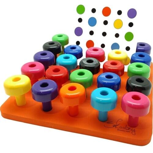 30Pcs Multicolored Stacker Peg Board Set Fun Kid Sorting &Stacking Developmental Game Baby Early Cogntion Training Toy Gift