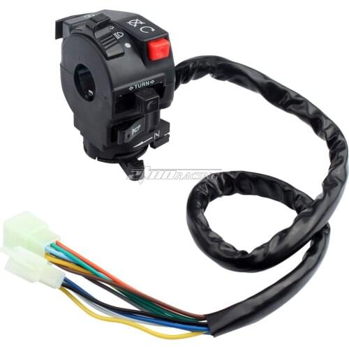 5-Function 12 wire Left Side Control Switch Assembly Kill Start Light Choke Switch for Chinese ATV Mini Quad 150cc 200cc 250cc 3