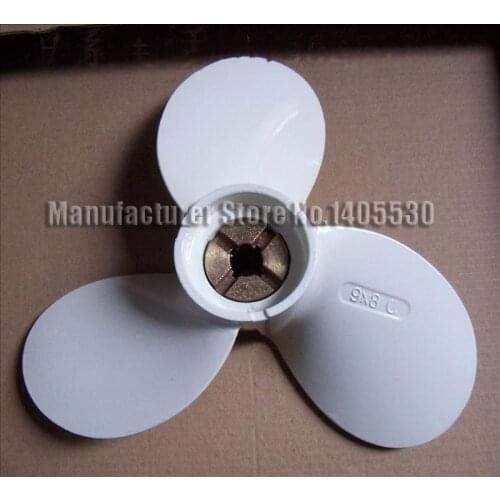 Free Shipping Aluminum Propeller For Yamaha 2stroke 8HP9.8HP outboards engines 9X8C