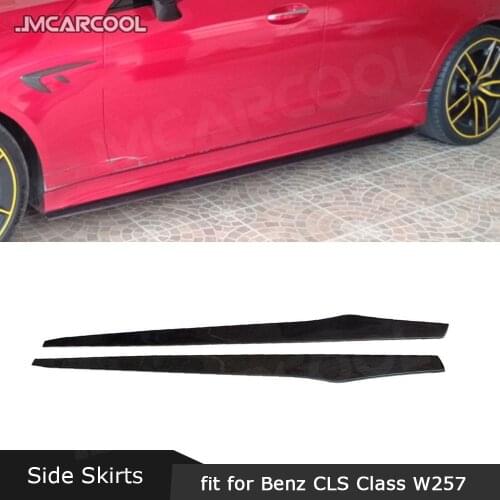 Carbon fiber Side Skirts for for Mercedes Benz CLS Class W257 CLS260 300 350 450 CLS53 AMG 2019 UP