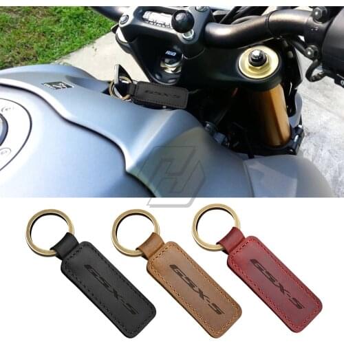 For Suzuki GSX-S 300 750 1000 GSX-S750 GSX-S1000 KATANA Motorcycle Keychain Cowhide Key Ring