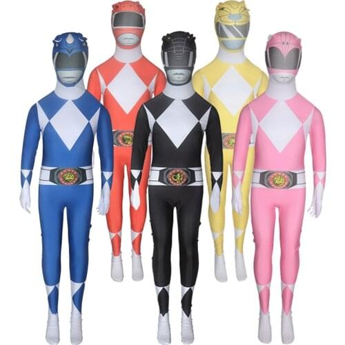 Kid Children Zentai Skin Tight Dinosaurs Team Cosplay Costume Halloween Performance Show Anime Role Play Jumpsuit