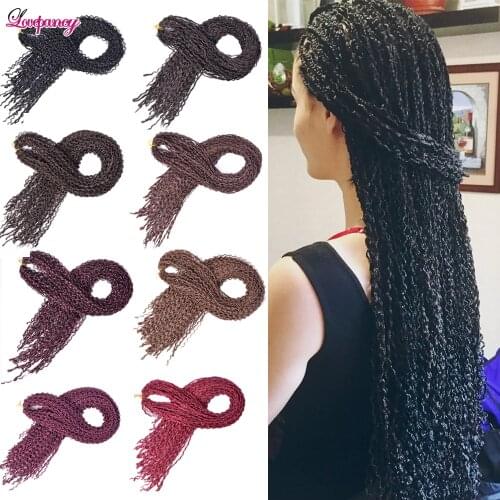 28 Inch Long Zizi Braiding Crochet Curl Hair Synthetic Hair Extensions Brown Black Red Curly Crochet Box Braids Hair For Women