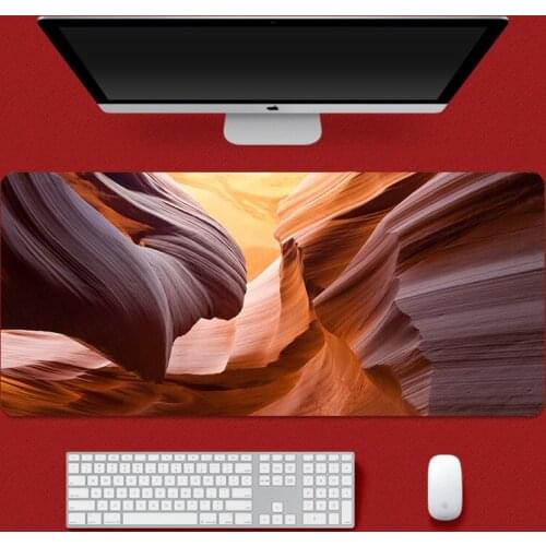 The Long Mouse Pad Is The Best-selling Game Marble Natural Texture Orange Wear-resistant Edge PC Laptop Office Supplies Rubber