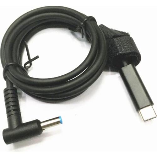Type-C DC Power Cable,PD induced chip,Full Copper Conductor, 65W PD Induction Chip USB to DC Cable 4.5mm x 3.0mm Output for Hp