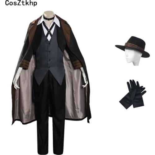 CosZtkhp Chuya Nakahara Cosplay Bungou Stray Dogs Costume Port Mafia Anime Cosplay Chuya Nakahara Costume Men