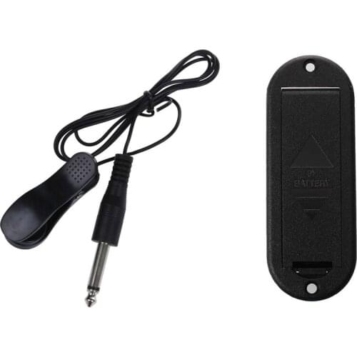General Guitar Acoustic Clip on Pickup Piezo Contact Microphone with Active Guitar Bass Pickup 9V Battery Case Box