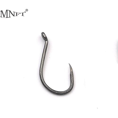 MNFT 30PCS Barbed&Barbless Black High Carbon Steel Non-stick Coating Carp Fishing Hook Fresh Water Fishing Hooks Size 6# 7# 8