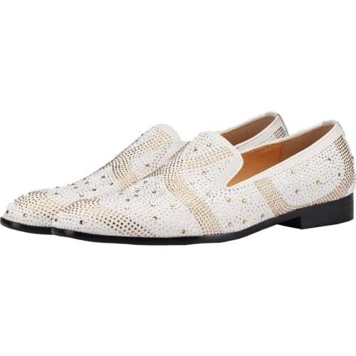 BRAND NEW HOT diamond decoration comfortable fashion US 5-12 Mens flannelette wedding career work party dance shoes