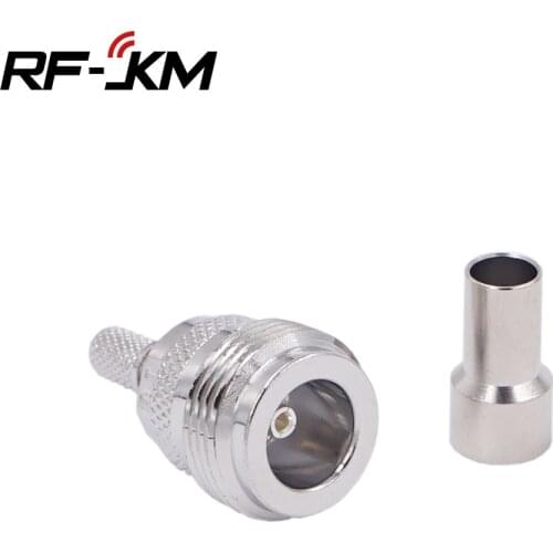 N Type Female Plug RF Coaxial Crimp for RG58 RG142 LMR195 RG400 RG223 Cable Straight Connector