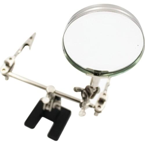 New 3 in 1 Welding Magnifying Glass Auxiliary Clip Magnifier Soldering Solder Iron Stand Holder Station Rework Repair Tool