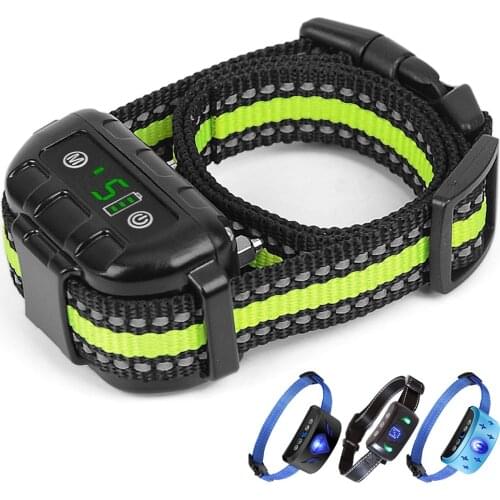 Pet Dog Anti Bark Collar Rechargeable Pets Electric Stop Barking Training Control Collars for Small Large Dogs Trainer Supplies