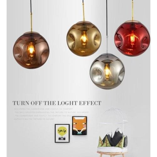 Modern style living room bedroom minimalist restaurant pendant light Nordic clothing decoration glass ball pendant lamp