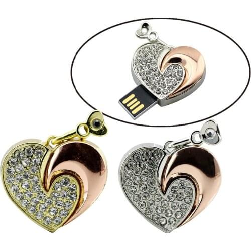 Real Capacity Lovers Gift Hot Beautiful Heart Usb Stick 4GB 8GB 16GB 32GB Special Pen Drive U Disk 64GB Usb Flash Drive Storage