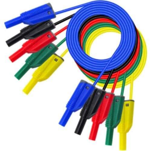 SHGO HOT-P1050-1 High Quality 4mm Banana Plug Safety Stacked Test Lead Soft Silicone Wire