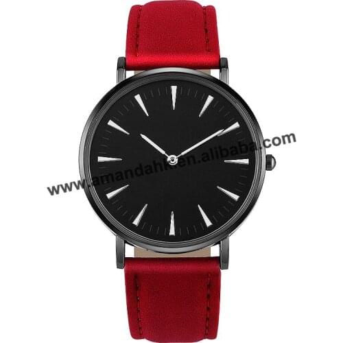 Top Wholesale Fashion Watch Hot Sale Lady Tan Quartz Wristwatches Leather Women Dress Watches 8619