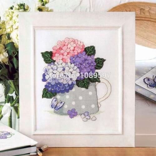 Fishxx cross-stitch Col161-8 flowers Beautiful cotton thread and cloth water-soluble 100% accurat 11CT embroidery