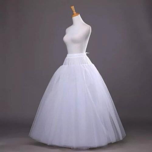 Long Style Half Skirt Petticoat Bridal Wedding Dress Lined Ladies Women Party Dresses Role-playing