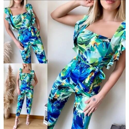Colorful fashion womens clothing ladies women print jumpsuits playsuits Bodysuits body women Bodysuit women suits casual