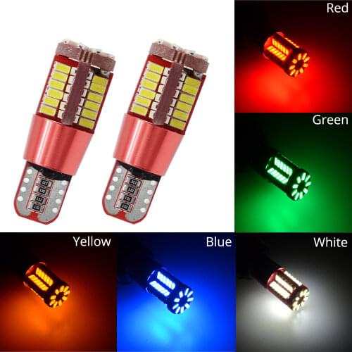 1X T10 W5w Car Led 168 192 57SMD 3014 Trunk Lamps CANBUS Auto Wedge Marker Light Turn Signal Bulb Clearance License Plate Lights